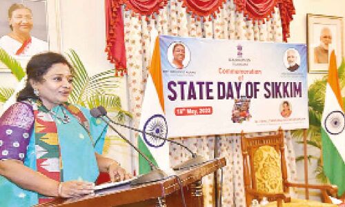 Celebrations held at Telangana Raj Bhavan to commemorate Sikkim State Formation Day
