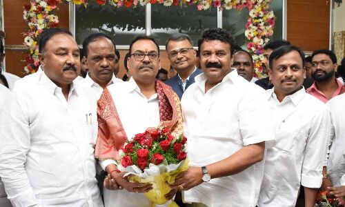 Chairman of Fisheries Federation, Pittala Ravinder, assumes office in Hyderabad.