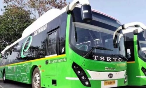 Electric AC buses of TSRTC scheduled to commence operations today.