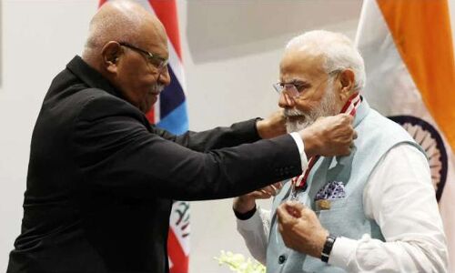 Fiji Awards PM Modi with Top Civilian Honours