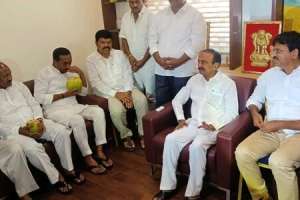 Former Khammam MP Ponguleti Srinivasa Reddy meets with BJP leaders.