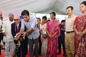 Groundbreaking ceremony of electronic manufacturing facility held by Foxconn Interconnect.