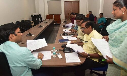 Harish, District Collector of Rangareddy, conducts a review meeting on the Rurban scheme