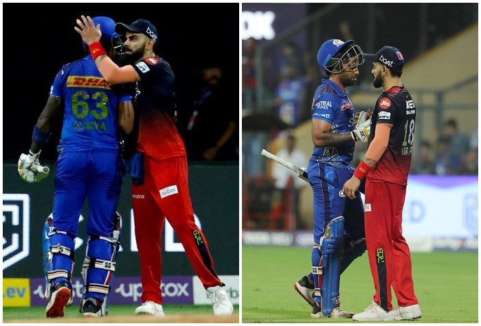 Heartwarming Picture of Virat Kohli Embracing Suryakumar Yadav After MI Batsman's Outstanding Performance Against RCB Goes Viral in IPL 2023 Match