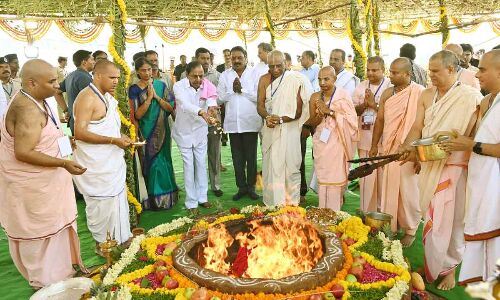 KCR Commences Construction of HKM Heritage Tower and Pledges Rs 25 Crore Donation.