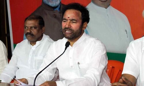 Kishan Reddy accuses BRS leaders of using Dharani for their own benefit instead of the people