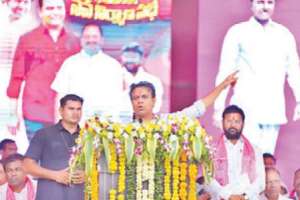 KT Rama Rao claims Narendra Modi has become Adani’s spokesperson in Peddapalli