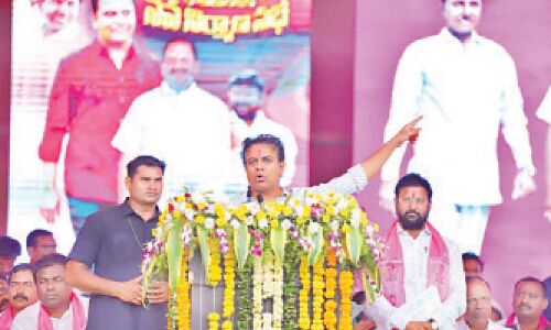 KT Rama Rao claims Narendra Modi has become Adani’s spokesperson in Peddapalli