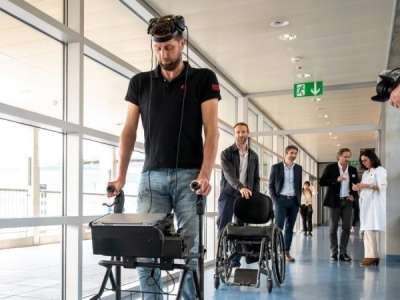 Man from the Netherlands, who was paralyzed, walks again through the use of his thoughts and implants.