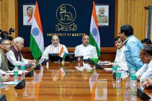 Manipur civil society leaders hold talks with Amit Shah in Imphal