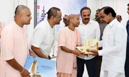 May 8 marks the bhumi puja ceremony for the Hare Krishna Heritage Tower in Hyderabad.