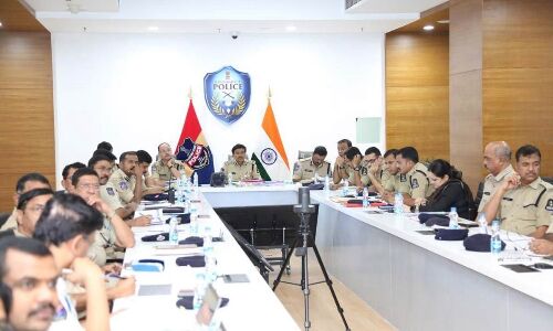Meeting on Crime Review held by Top Cop of Hyderabad City