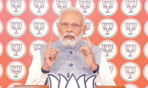 Narendra Modi writes an open letter to the people of Karnataka in New Delhi