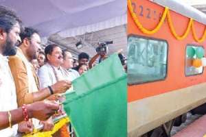 New train from Mahbubnagar to Visakhapatnam flagged off by G Kishan Reddy and V. Srinivas Goud