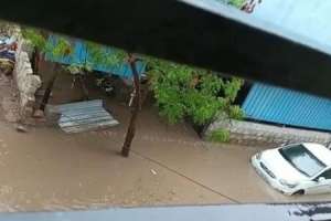 Normal life in Rangareddy disrupted by heavy rain.