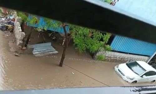 Normal life in Rangareddy disrupted by heavy rain.