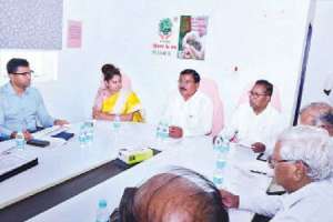 Officials meet with Minister Singireddy Niranjan Reddy for review in Wanaparthy