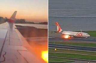 On Cam: Brazil Plane’s Engine Catches Fire on Runway Right Before Takeoff
