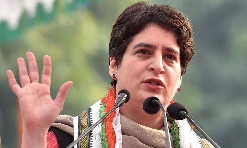 On May 8, a public meeting in Hyderabad will be addressed by Priyanka Gandhi.