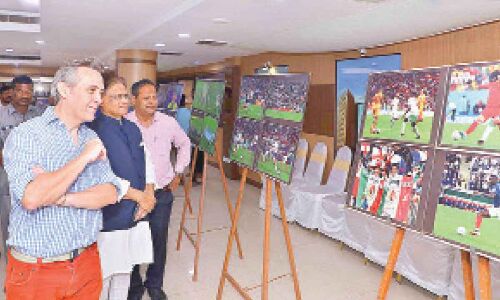 Photo exhibition on FIFA World Cup 2022 inaugurated by Home Minister Mohammed Mahmood Ali in Hyderabad
