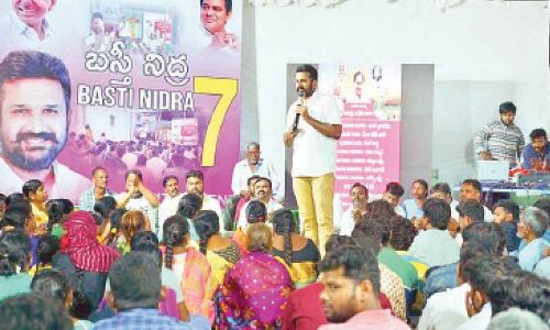 Postcard Campaign Conducted for ‘Basti Nidra’ Programme in Hyderabad