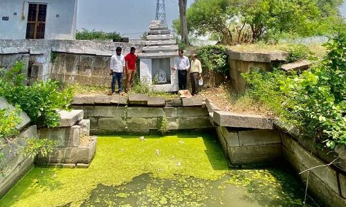 Rare Temple Tank in Warangal in a State of Disrepair