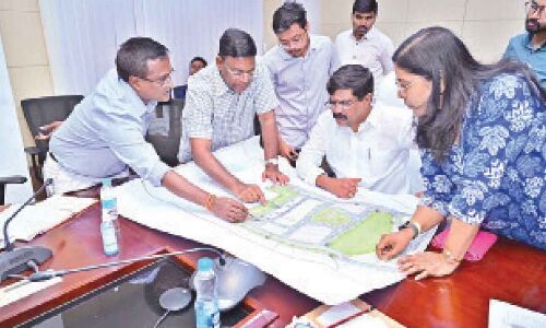 Roads and Buildings Minister V Prashanth Reddy announces commencement of LB Nagar TIMS works from May 26 in Hyderabad.