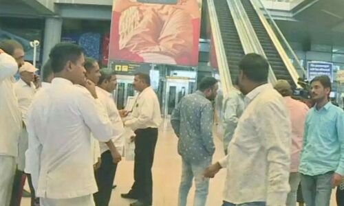 Special flight brings 108 Telugu students to Shamshabad Airport amidst Manipur violence.