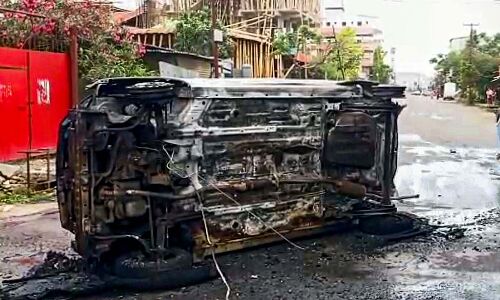 Tense yet peaceful atmosphere in Imphal Valley.