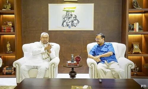 Today, Bihar's Chief Minister Nitish Kumar met with Arvind Kejriwal to deliberate strategies for the 2024 elections.