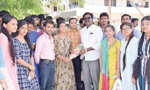 Triveni students receive praise from Minister Puvvada Ajay Kumar in Khammam