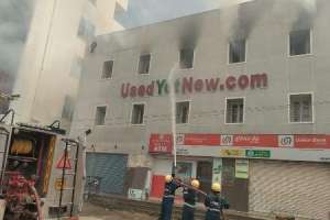 Union Bank branch in Gandipet, Hyderabad catches fire