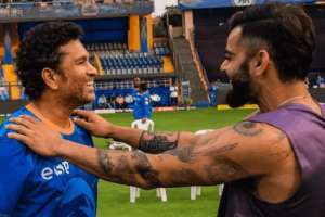 Viral Video: Virat Kohli and Sachin Tendulkar’s Bromance Takes Center Stage Prior to RCB vs MI Showdown in IPL 2023
