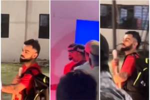 Virat Kohli, known as ‘KING’, surrounded by fans upon arrival in Pink City for IPL match – WATCH