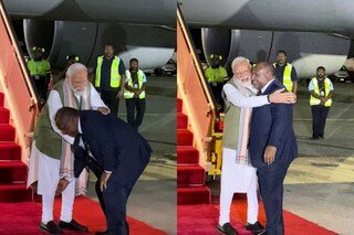 Watch PM Marape Touch Modi's Feet as He Receives Warm Welcome in Papua New Guinea