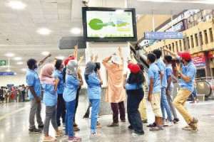 Awareness Session Conducted by L&T at Ameerpet Metro Station in Hyderabad