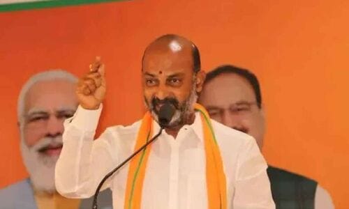 Bandi Sanjay accuses CM KCR of not resolving ration dealers’ issues in Hyderabad.