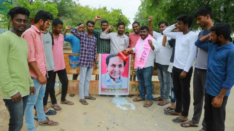 Celebrating the establishment of BC Residential Colleges, Chief Minister KCR conducts a milk anointing ceremony for the Chitrapatani.