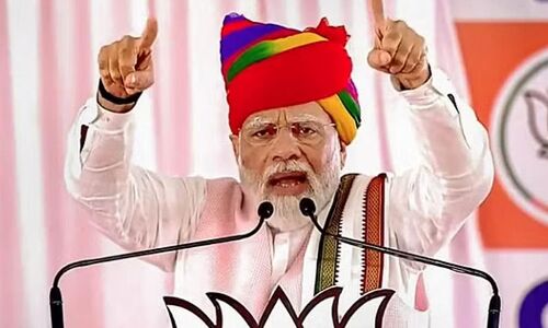 During a rally in Rajasthan, PM Modi came down heavily on the Congress