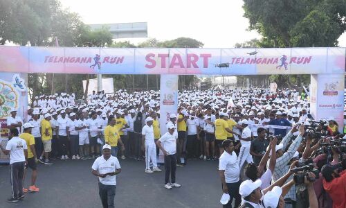 Enthusiasts across Telangana kick off Telangana Run.