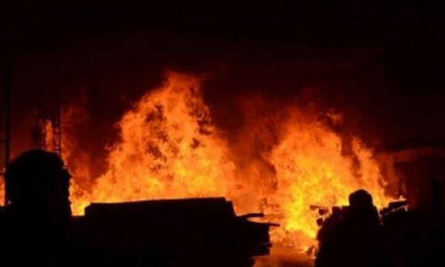 Four Injured in Sangareddy Due to Major Fire.