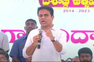 KTR | Minister KTR hoists flag, lays foundation stone at the age of 57