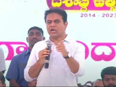 KTR | Minister KTR hoists flag, lays foundation stone at the age of 57