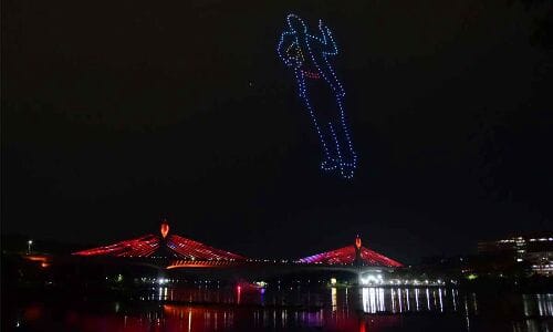 Light and Mesmerizing Drone Show Dazzles Hyderabad’s Night Sky