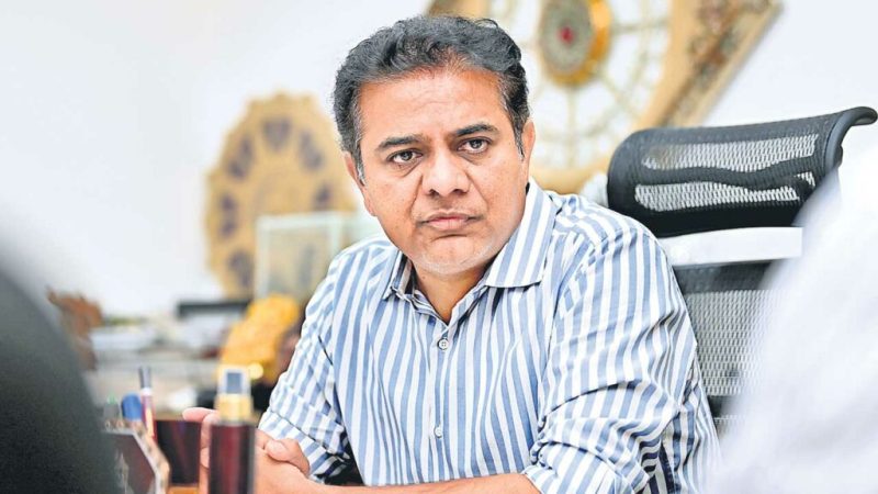 Minister KTR | Minister KTR meets with Union Minister Rajnath Singh in Delhi