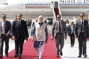 Modi arrives in Egypt following US visit.