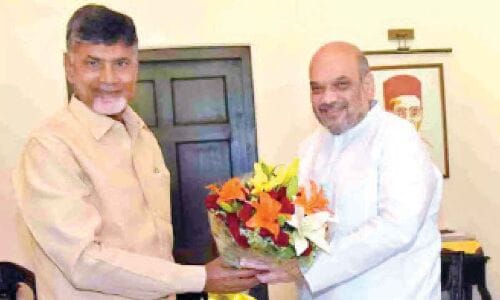 Naidu meets with J P Nadda & Amit Shah in New Delhi, sparking rumors of a potential partnership