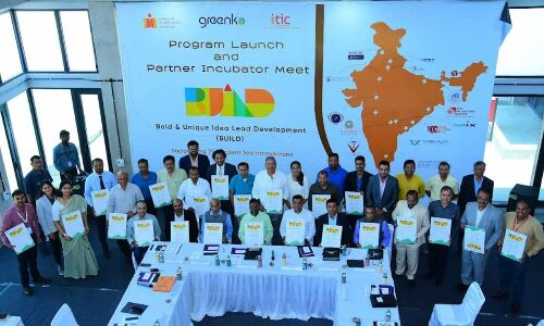 New BUILD program launched by iTIC Incubator and Greenko Group to aid Studentpreneurs throughout India at IIT Hyderabad.