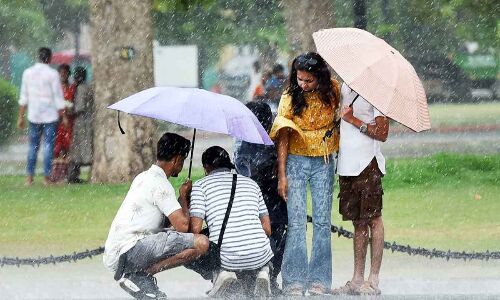 Possible rewritten title: Delhi could experience rainfall on Monday due to Biparjoy impact.