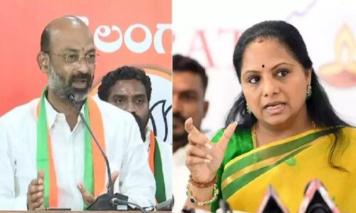 Twitter Banter Ensues Between Bandi Sanjay Kumar and Kalvakuntla Kavitha in Hyderabad